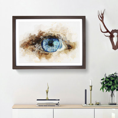 Blue Eye of the Storm in Abstract - Picture Frame Painting Print