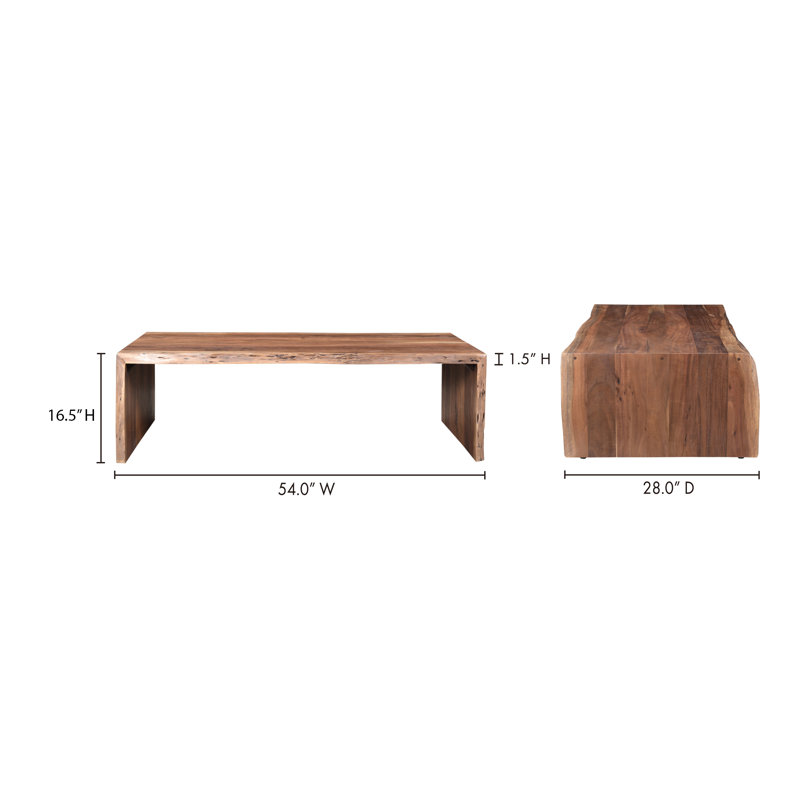 Matthews Solid Wood Solid Coffee Table, Brown