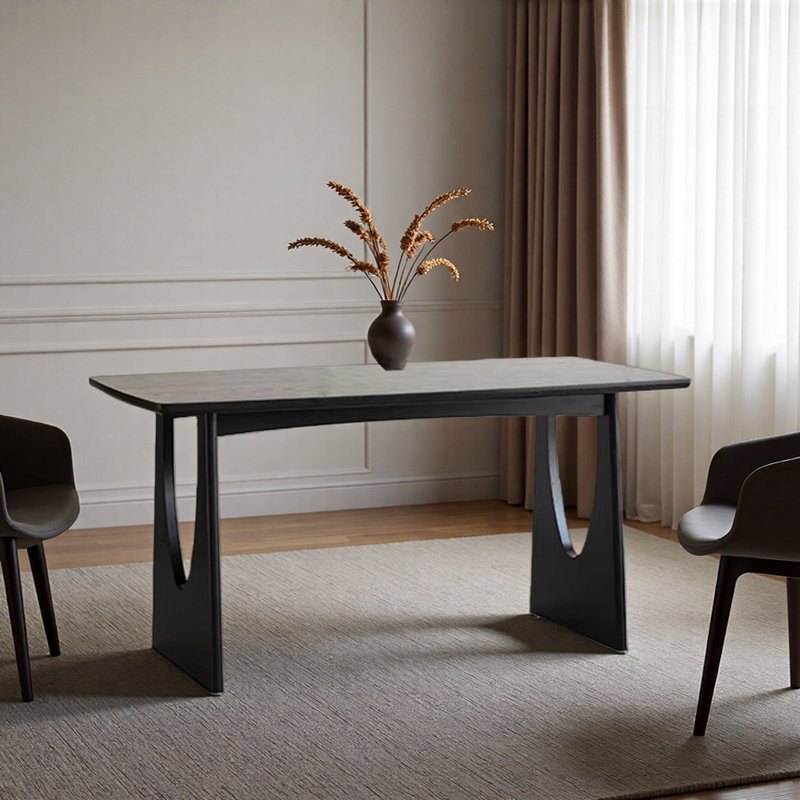 Table multifonctionnelle en bois de frêne noir, 29.92"H x 62.99"L x 31.49"W