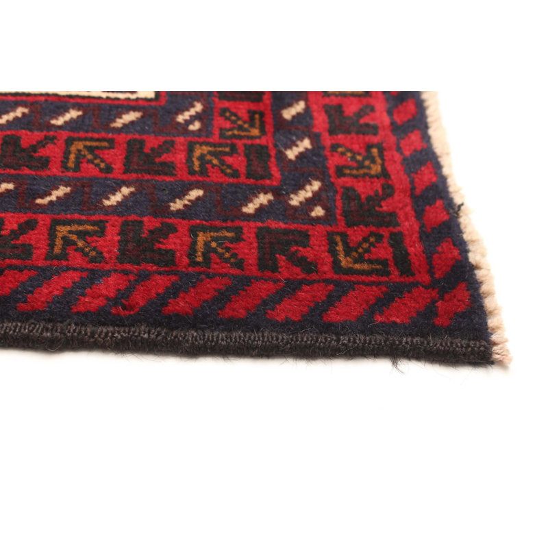 Tapis bleu foncé Teimani 3 pi 11 po x 6 pi 4 po