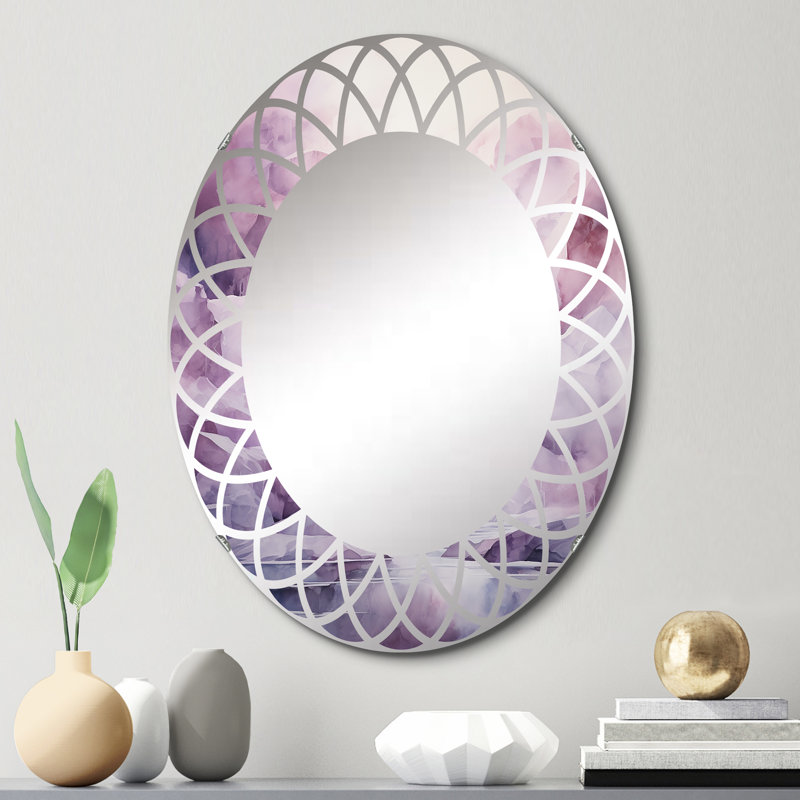 Belson - Miroir mural nautique et plage ovale, 30 po x 20 po