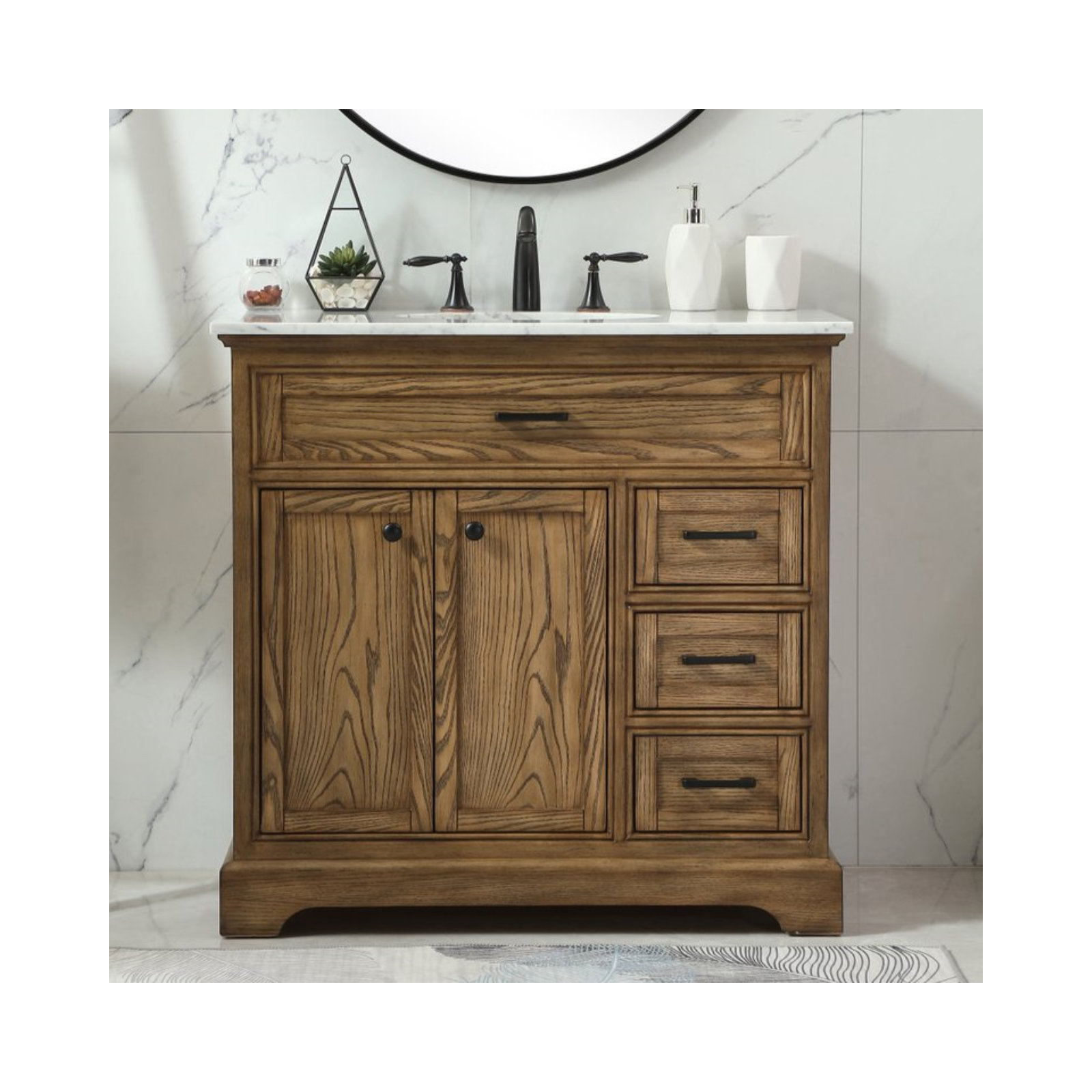 Hermes 36'' Single Bathroom Vanity, Driftwood