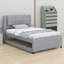 Lit plateforme tapissier avec lit gigogne pratique-1021797905