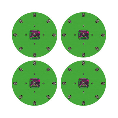 Asscher Vegan Leather Round Pebble Placemat