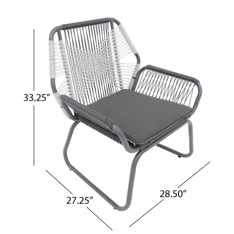 Chaise de patio avec coussins Malgadey