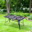 Bryoney Metal Folding Outdoor Dining Table With Umbrella Hole , 90cm cm W 150cm cm D