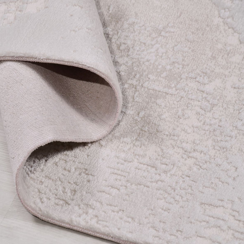 Tapis beige moderne lavable à la machine, Rectangle 2 pi 8 po x 5 pi