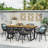 Arth 6 - Person Acacia Patio Dining Set with Rectangular Table