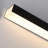 Black Linear Pendant Light Hanging Lamp with Acrylic Decorative U-Shape Modern LED Suspension Lamps