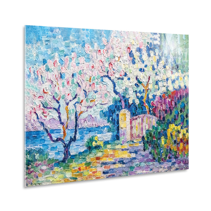 Flowering Almond Trees by Paul Signac - No Frame Print, Plastic/Acrylic, 70cm H x 100cm W