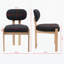 Chaises de salle à manger en bois Chaises de salle à manger rembourrées en tissu moderne-129462297