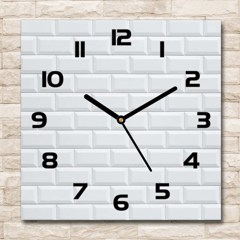 Hepfer Glass Wall Clock, Black