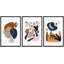 «Abstract Shapes and Rocks Geometric Shapes», ensemble de 3 reproductions encadrées sur toile-98696180-98696183