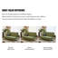 Coussin en velours côtelé vert-63890109