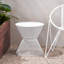Table d'appoint en fer blanc mat, Breezy Mesh, 18,16 po Profondeur x largeur 18,1 po