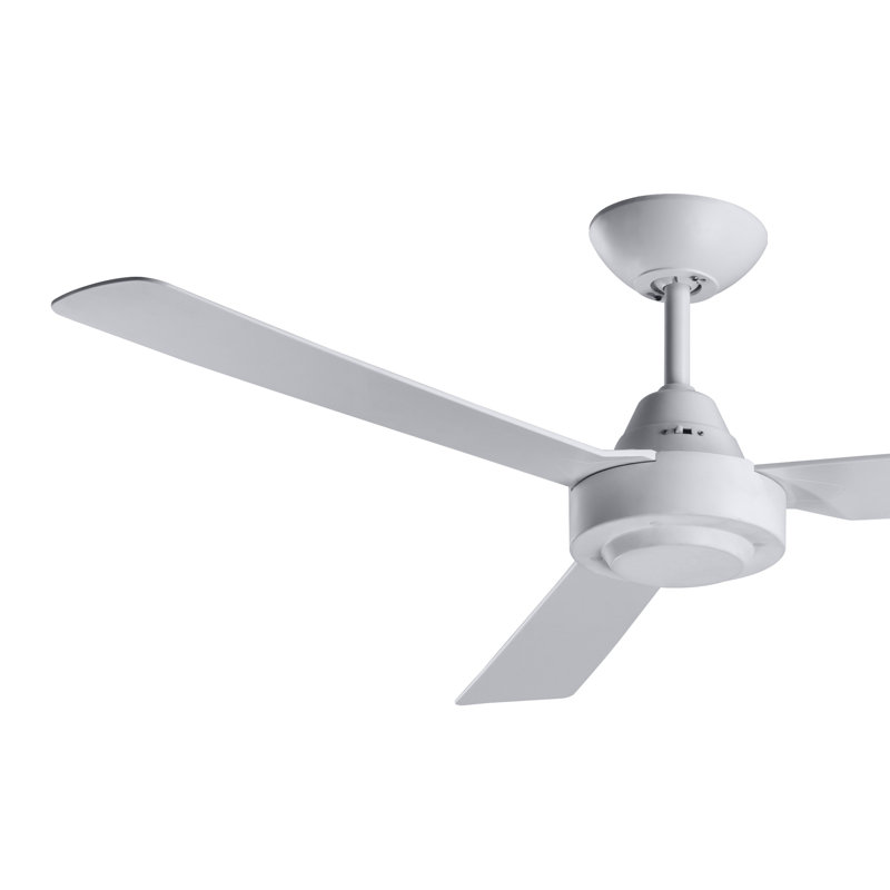 122cm 3 - Blade Ceiling Fan with Wall Control, White