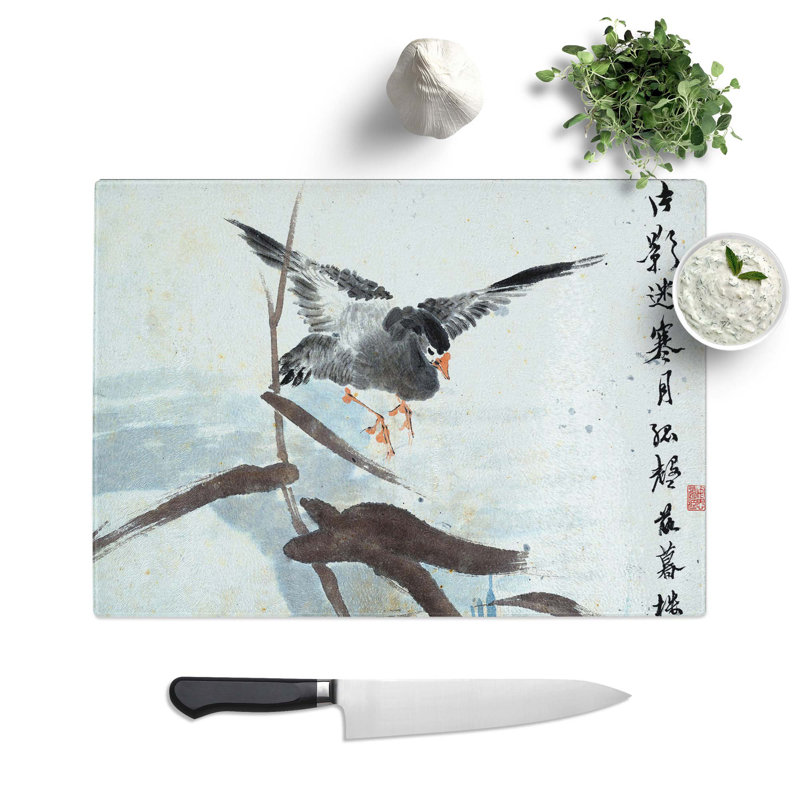 Glass Flying Goose by Ren Yi Chopping Board, 39 cm W x 28.5 cm L