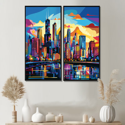 Fruge - Ensemble de 2 impressions sur toile industrielles