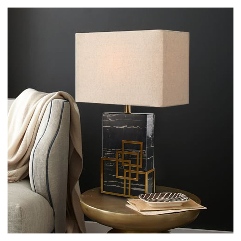 Afyon 23.62" Antique Brass/Black Table Lamp
