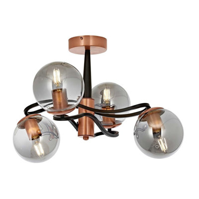 Glass Semi Flush Mount