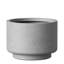 Grand pot / jardinière rond en béton gris moyen de 9,5 po x H 7 po avec trou de drainage pour l'intérieur et l'extérieur-2016482689-2016482692