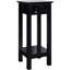 Table de bout, table d'appoint, support pour plante avec tablette de rangement H 23,7 po x P 10 po x l 10 po Mcadoo, noir-864668049-833139602