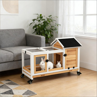 Cage pour animal de compagnie, cage à lapin en bois