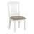 Farmhouse Style 2Pc Side Chair Slat Back Upholstered Seat Rustic White Finish Dining Room Furniture