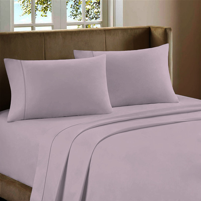 Kal 100% Cotton Sheet Set, Lavender, California king