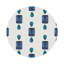 Sous-verres ronds en cuir vegan blanc Gem Sapphires-119015147