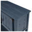 Console en bois de pin massif de 46 pouces avec 2 tiroirs et 2 armoires, finition bleu marine-129465190-129465192