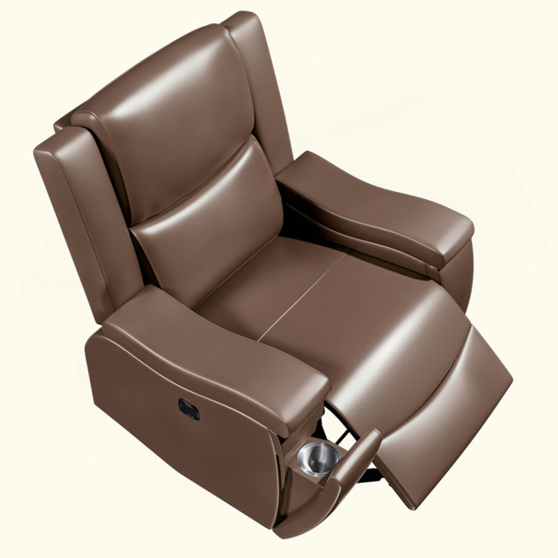 Fauteuil inclinable manuel confortable avec porte-gobelets cachés pour la détente