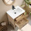 Meuble-lavabo simple 24 po avec plateau en céramique Brodnax-1811043552