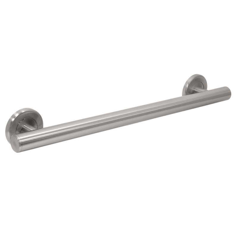 Barre d'appui en acier inoxydable Latitude II | Barre de sécurité conforme à l'ADA, Nickel satiné, 18 po