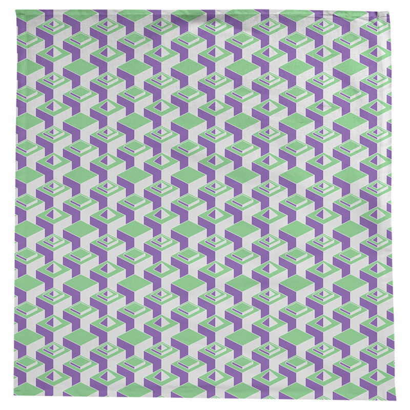 Nappe de gratte-ciels classiques, Vert/mauve