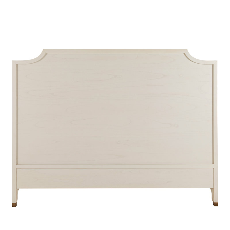 Alexandra Bed - Dark, Queen, Cerused White/Stained Gold