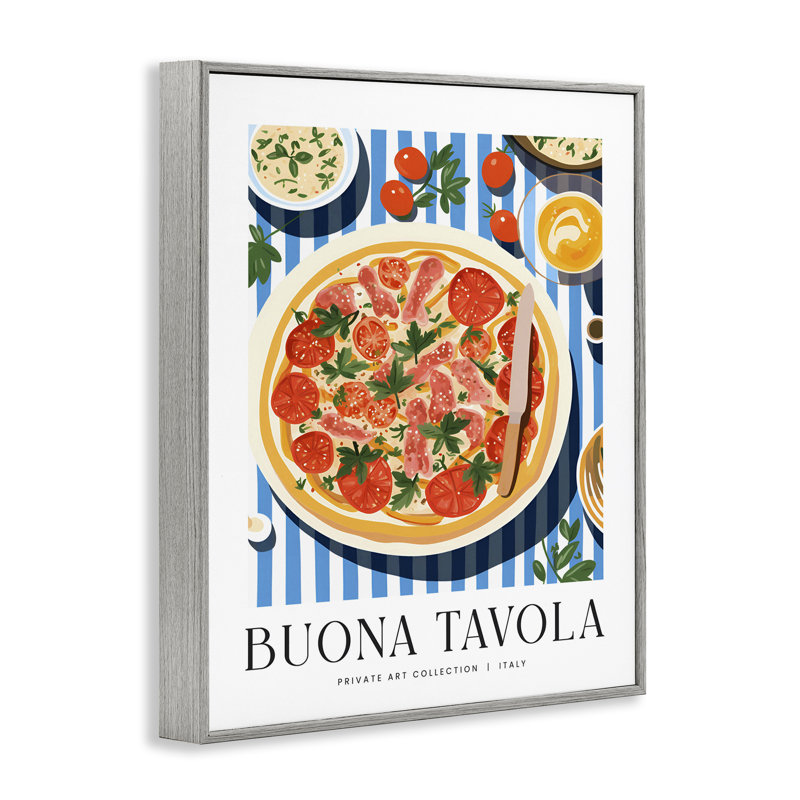 Buona Tavola, H 20 po x l 16 po, Estampe numérique Farmhouse