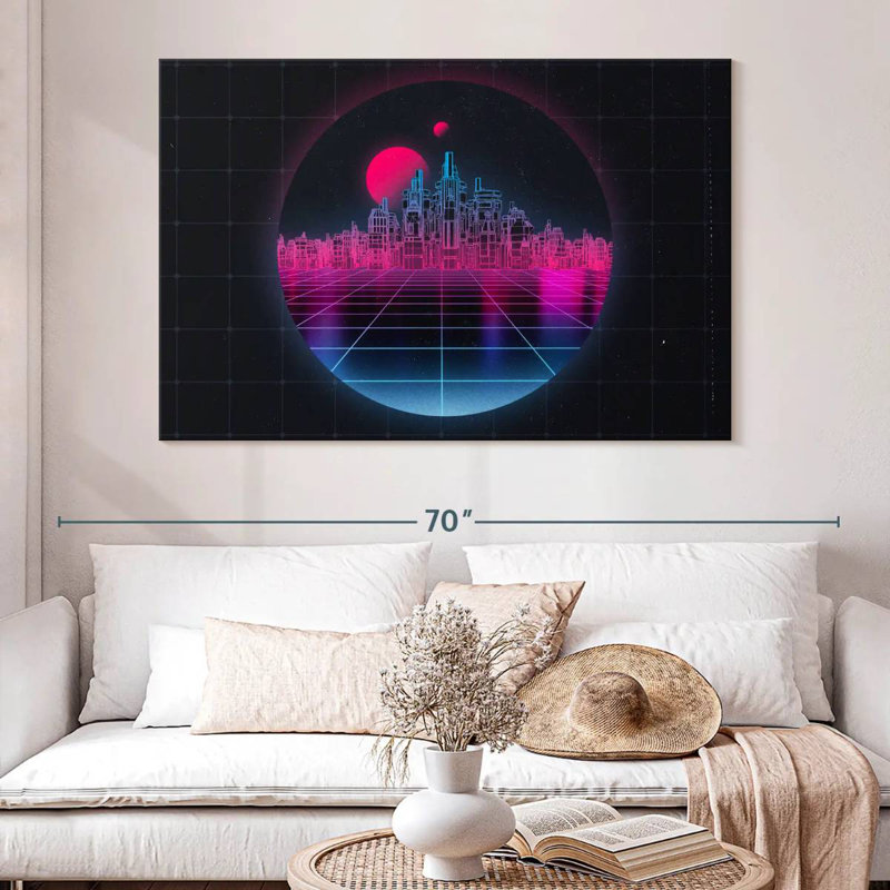 Kelan Dimensional Modern City, 34" H x 51" W