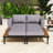 2-in-1 Convertible Outdoor Patio Daybed with Adjustable Feet, Side Space and Washable Cushions-591983468