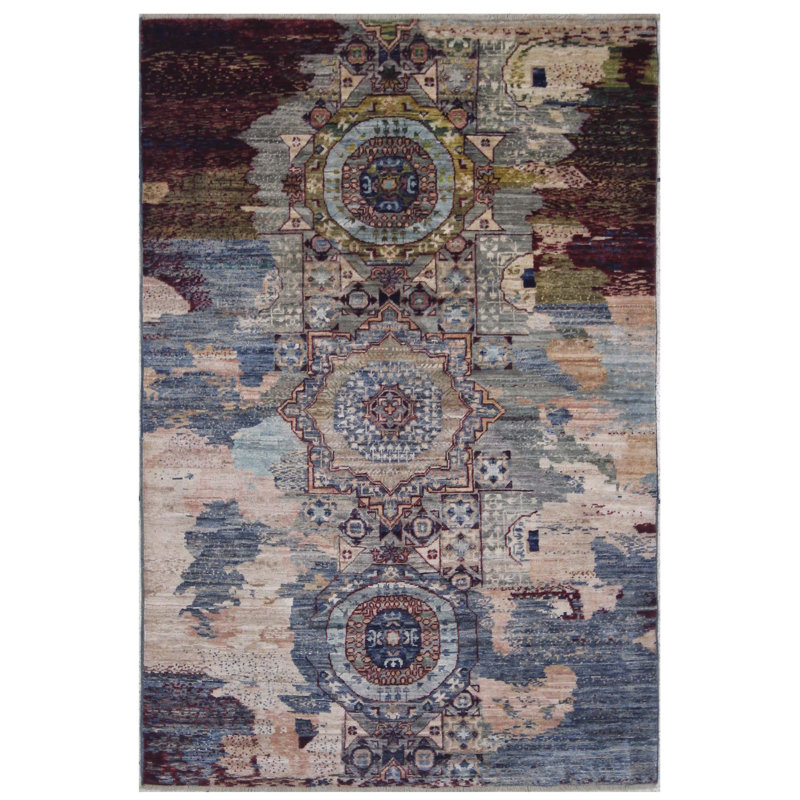 One-of-a-Kind 3'11" X 5'11" Hand Knotted Area Rug