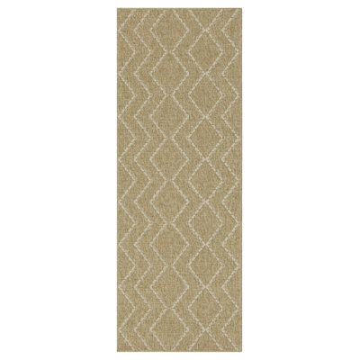 Tapis intérieur / extérieur en jute / blanc Outshine Diamonds