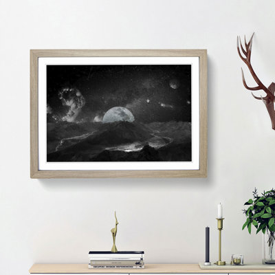 View of the Moon - Picture Frame Painting Print