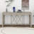 60'' Acacia Veneer Console Table With 4 Drawers, X-Design Entryway Table With Open Bottom Storage, Solid Acacia Legs-934939714