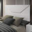 Tête de lit blanche avec meuble pour chambre à coucher 1pc