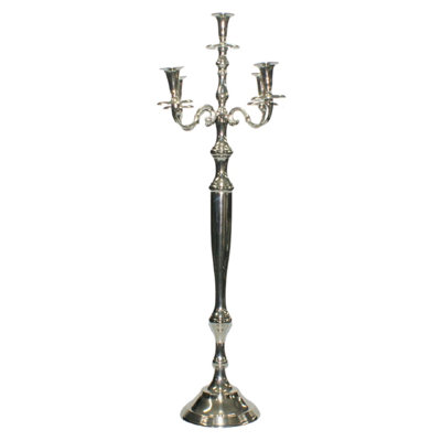 43'' H Stainless Steel Tabletop Candelabra
