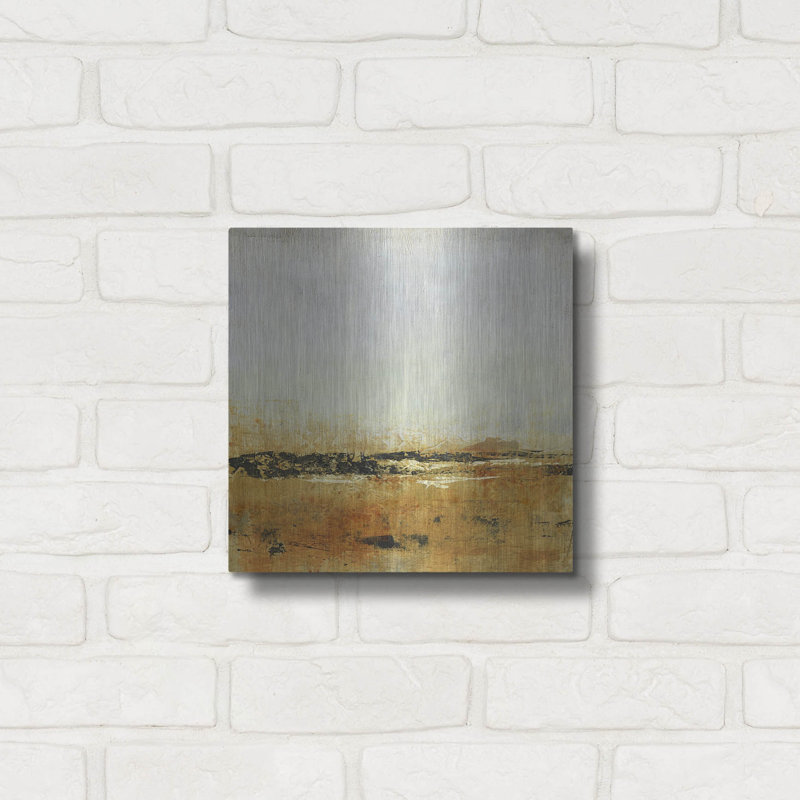 Ivy Bronx «Gold Horizon II» par Tim O'Toole, art mural en métal, H 12 po x l 12 po