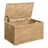 Ved Heavy-duty Water Hyacinth Wicker Storage Trunk with Safety Hinge and Metal Frame, 17.5" H x 30" W x 17.5" D, Natural-1869173449-1833267120