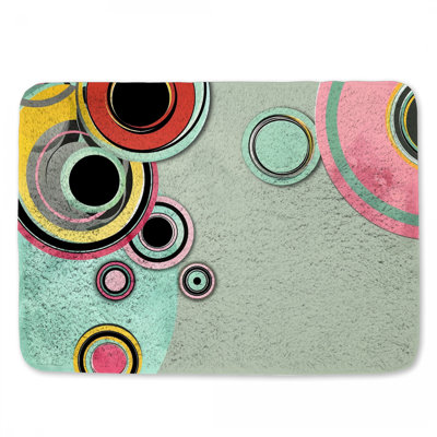 Cercles de tapis de bain en forme de décor de salle de bain industriel