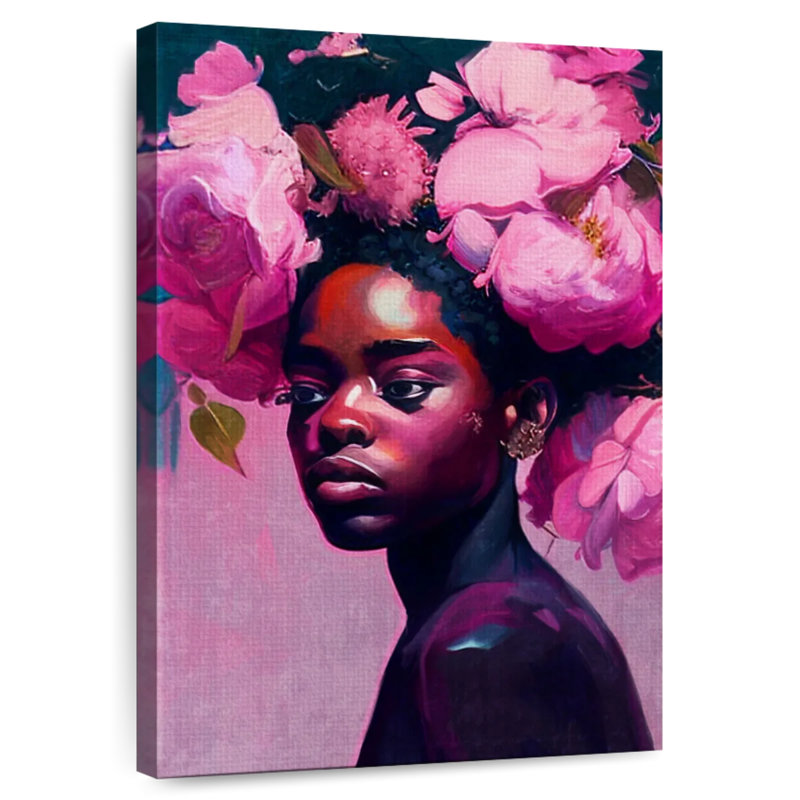 Portrait de pivoine africaine Leisha, H 45 po x l 30 po