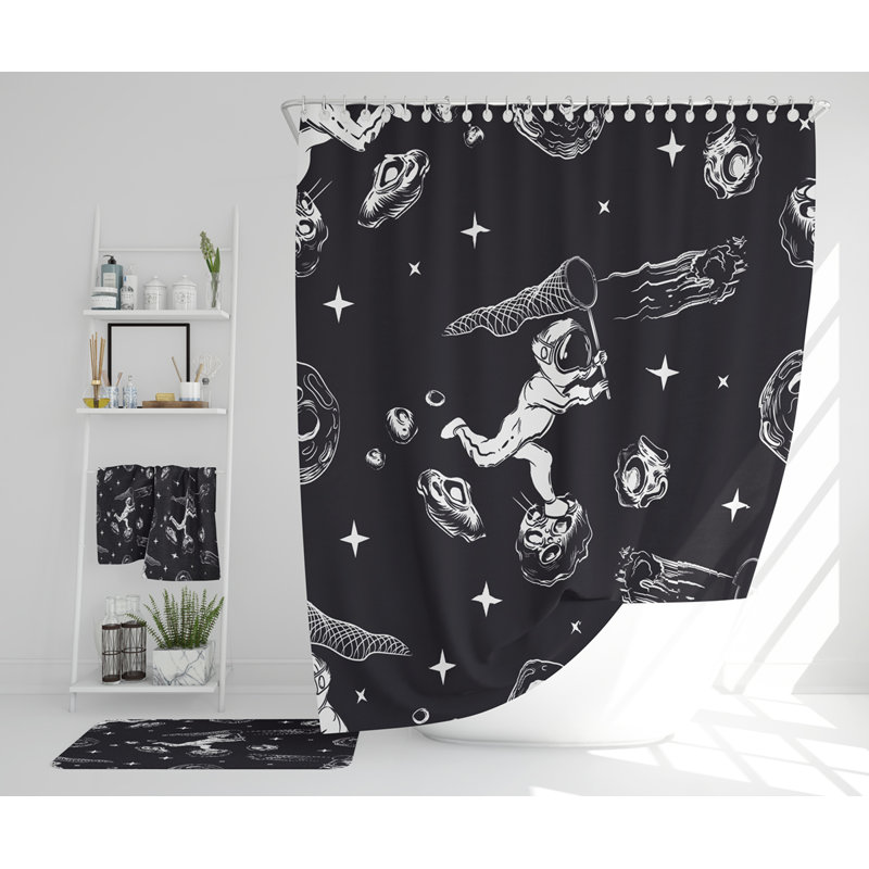 Natanas Polyester Shower Curtain Set